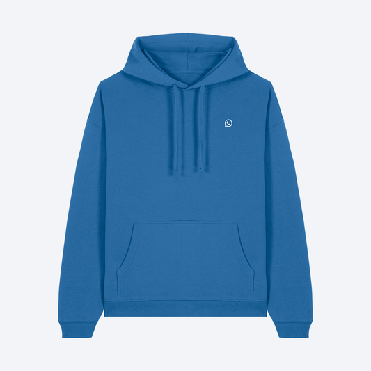 WhatsApp Oversized Royal Blue Hoodie